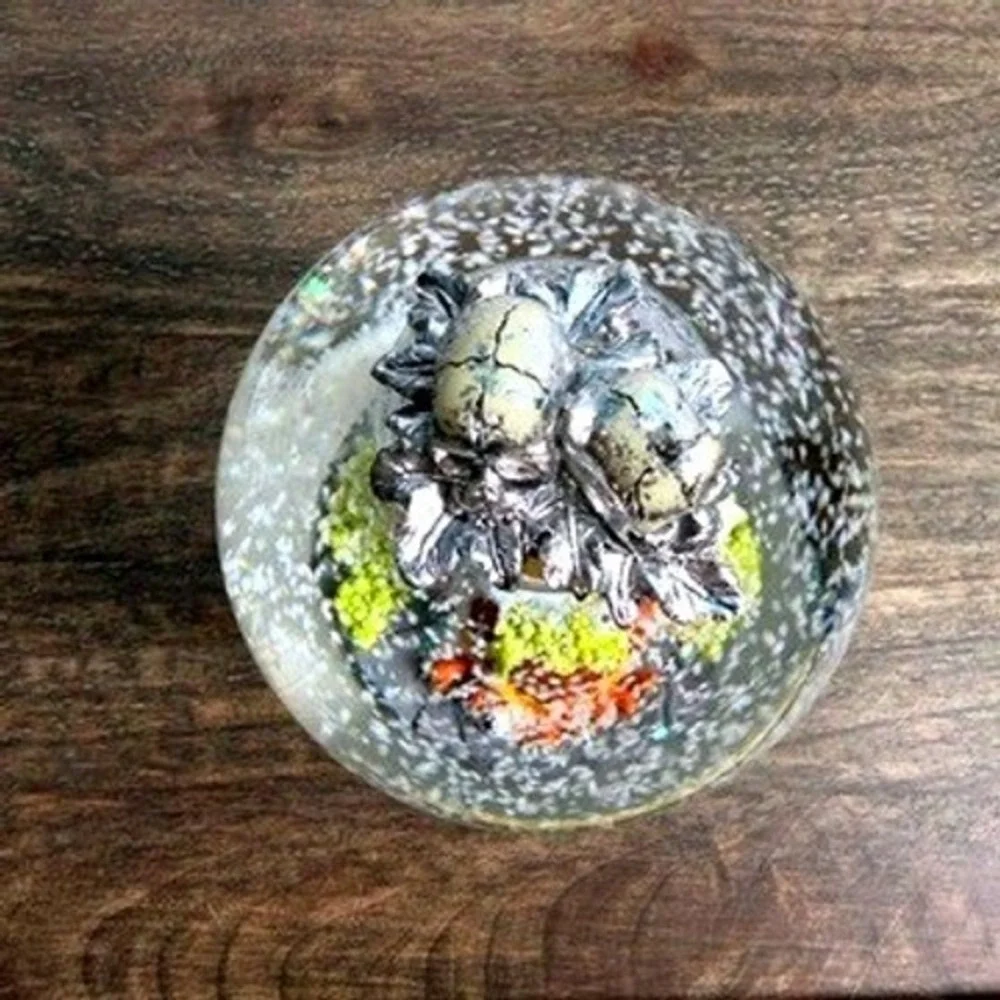 Wallace Halloween Witch Snow Globe Animated Lighted Bats Silverplate Vintage